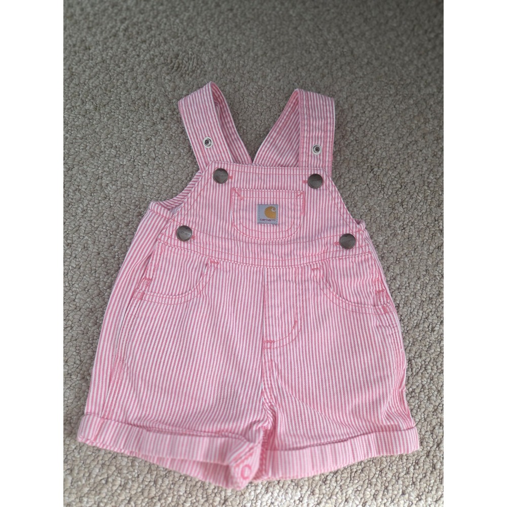 Carhartt baby girl shortalls 3 mos